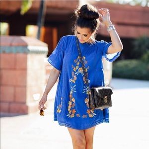 Free People Perfectly Victorian Dress Blue Bird
